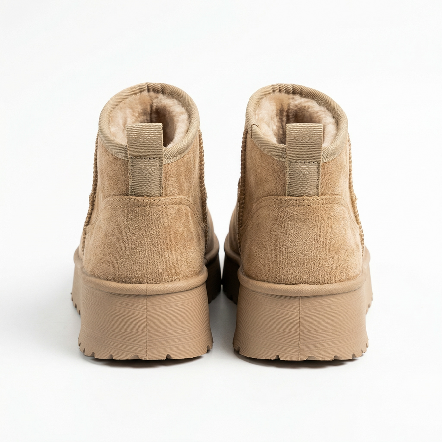 Bottines fourrées beige femme –  Importées d’Espagne 🇪🇸