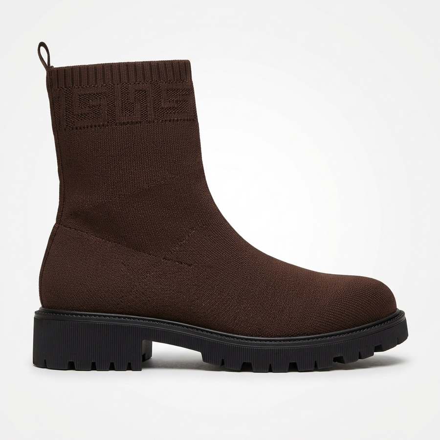 Bottines Femme Marron en Maille – Importées d’Espagne 🇪🇸