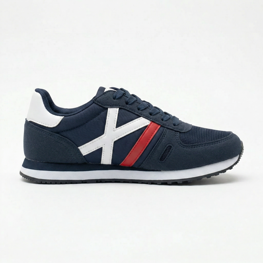Baskets Homme Urban Runner – Importées d’Espagne 🇪🇸 – Navy & Rouge