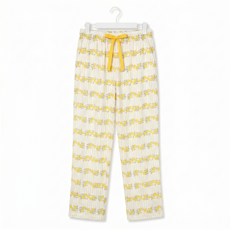 Pyjama Tress Femme Crème & Jaune – Importé d’Espagne 🇪🇸
