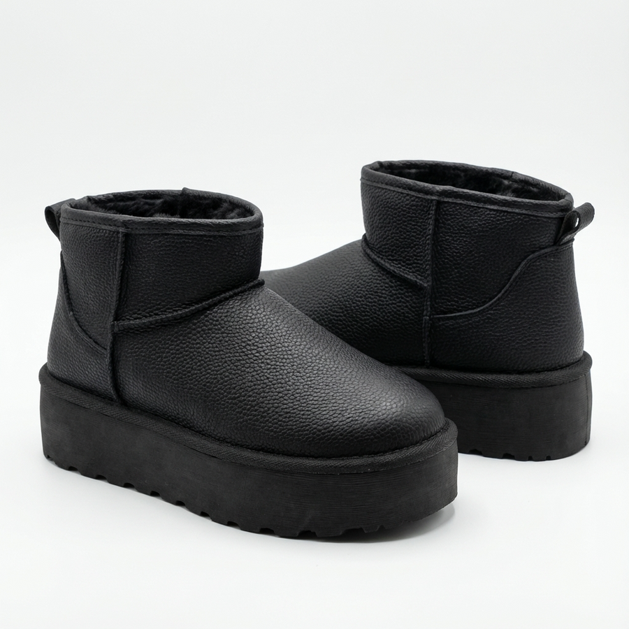 Bottines Fille Noires Fourrées – Importées d’Espagne 🇪🇸