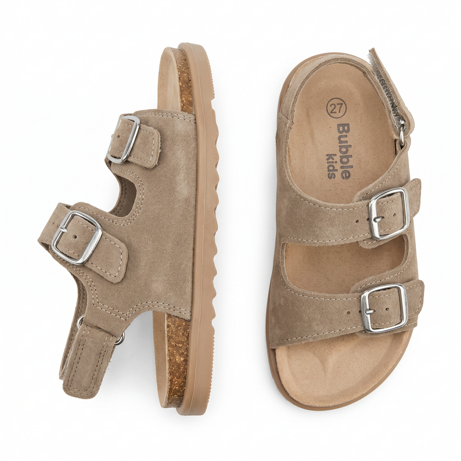 Sandales Enfant Boucles & Scratch – Importées d'Espagne 🇪🇸 – Beige