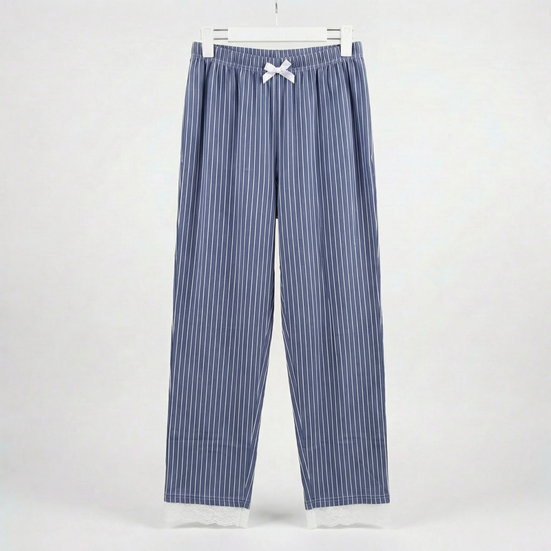 Pyjama Tress Femme Rayé Bleu Élégant – Importé d’Espagne 🇪🇸