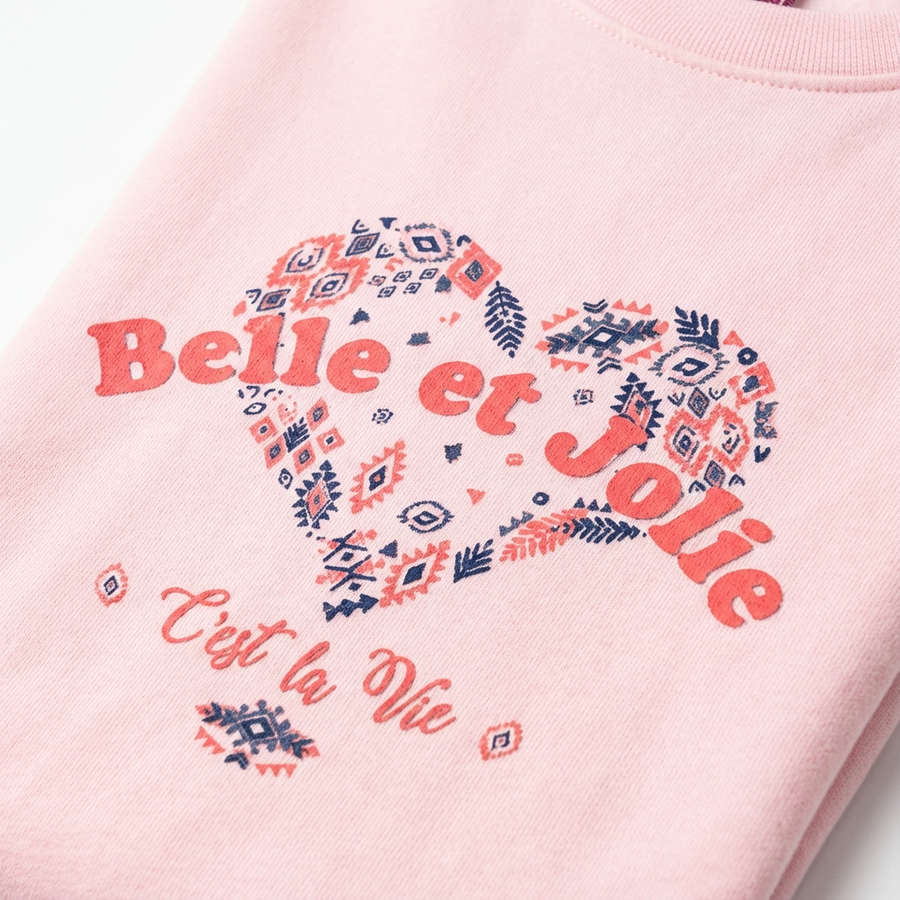 Pyjama fille ultra doux “Belle et Jolie”  – Fabriqué en Espagne 🇪🇸