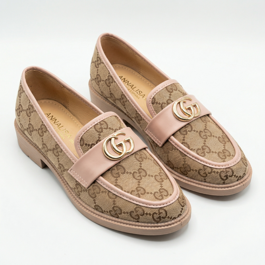 Mocassins Femme Taupe Clair – Fabriqué en Espagne 🇪🇸