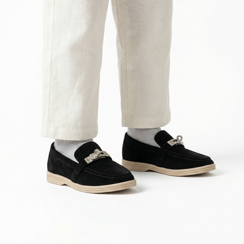 Mocassins enfant Noir effet suédine – Importés d’Espagne 🇪🇸