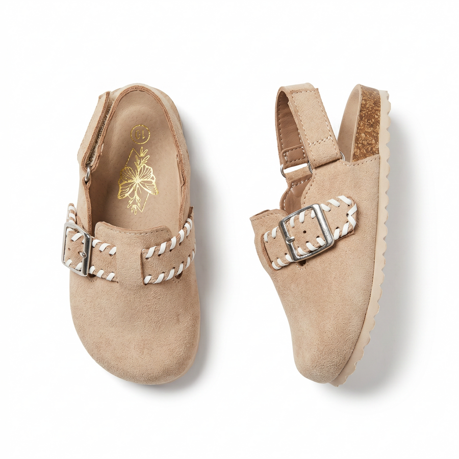 Sabots Fille Bohème Chic Beige – Importées d’Espagne 🇪🇸