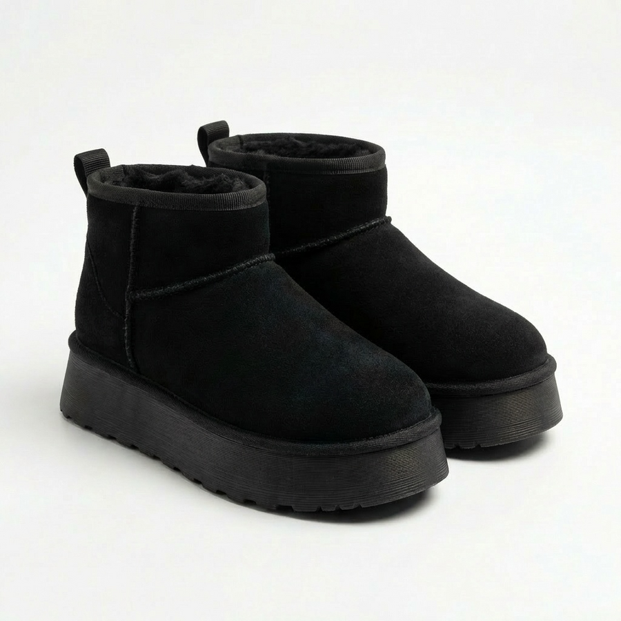 Bottines fourrées Noir femme – Importées d’Espagne 🇪🇸