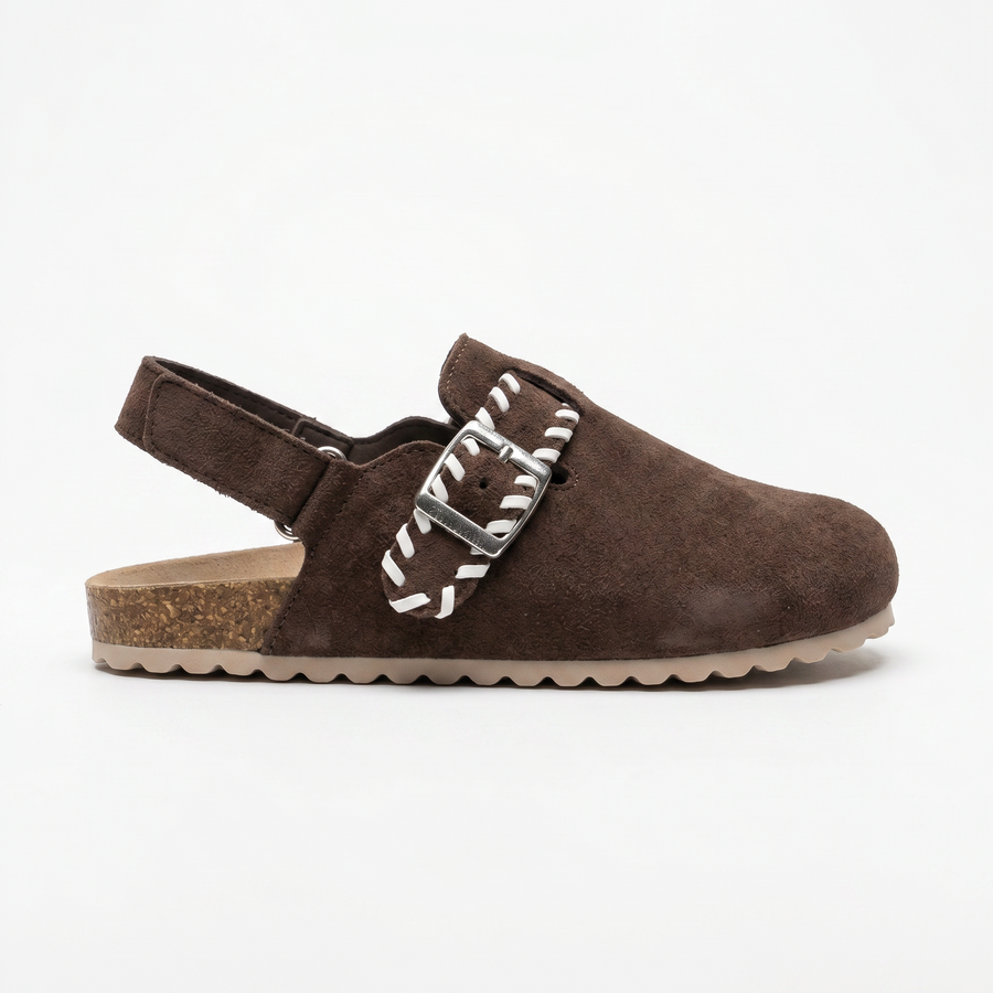 Sabots Fille Bohème Chic Marron – Importées d’Espagne 🇪🇸