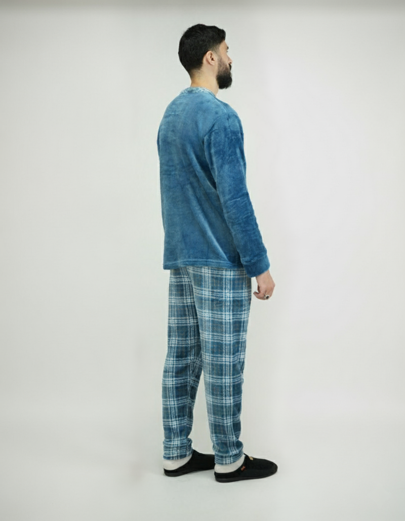 Pyjama Homme Hiver Importé d’Espagne – Confort & Élégance - (KF 46)