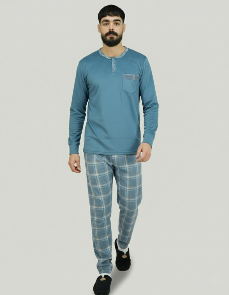 Pyjama Homme Hiver Importé d’Espagne | Chaud & Confort - (KF 36)