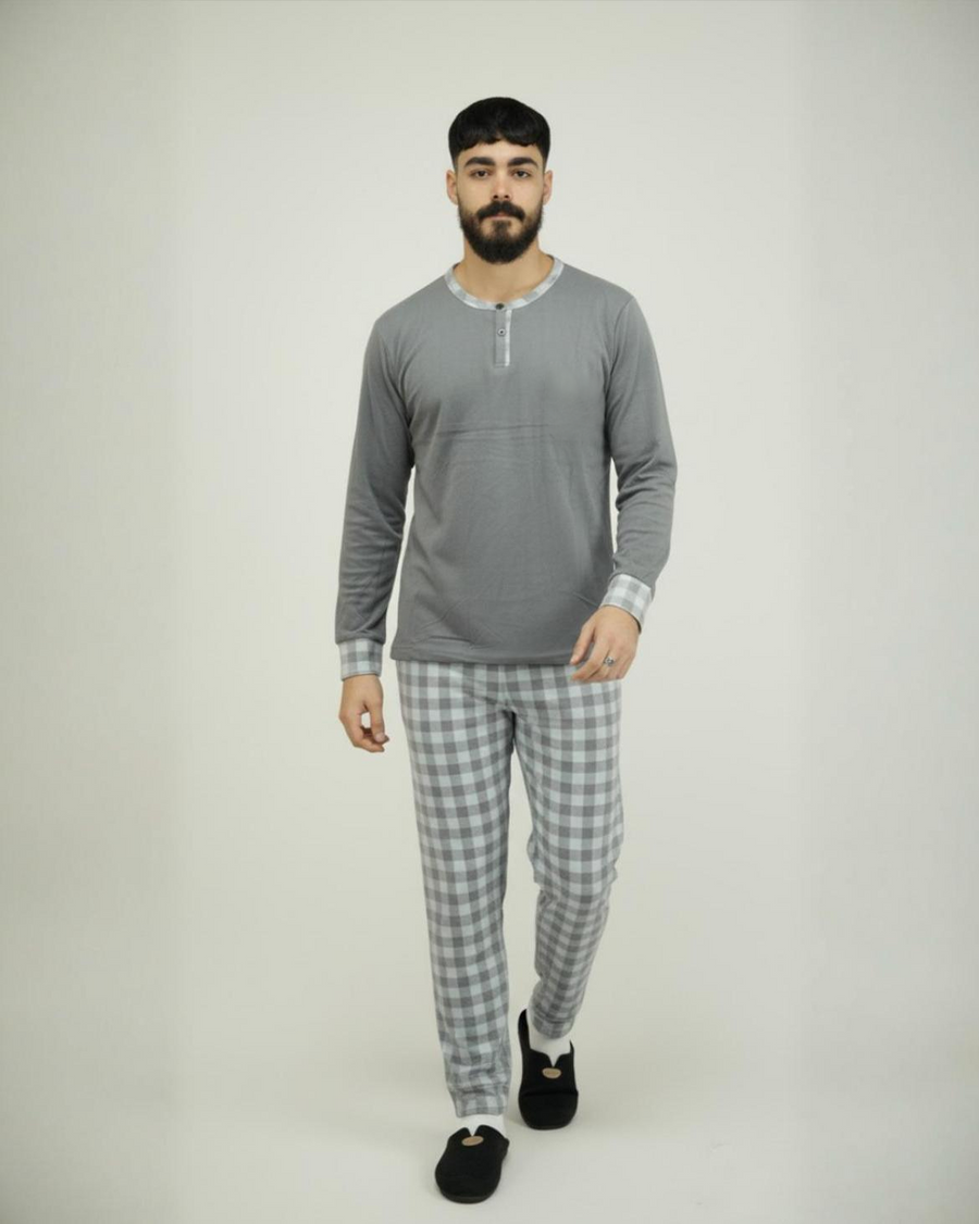 Pyjama Homme Hiver Doux & Chaud – Bombas Espagne - (KF 34)
