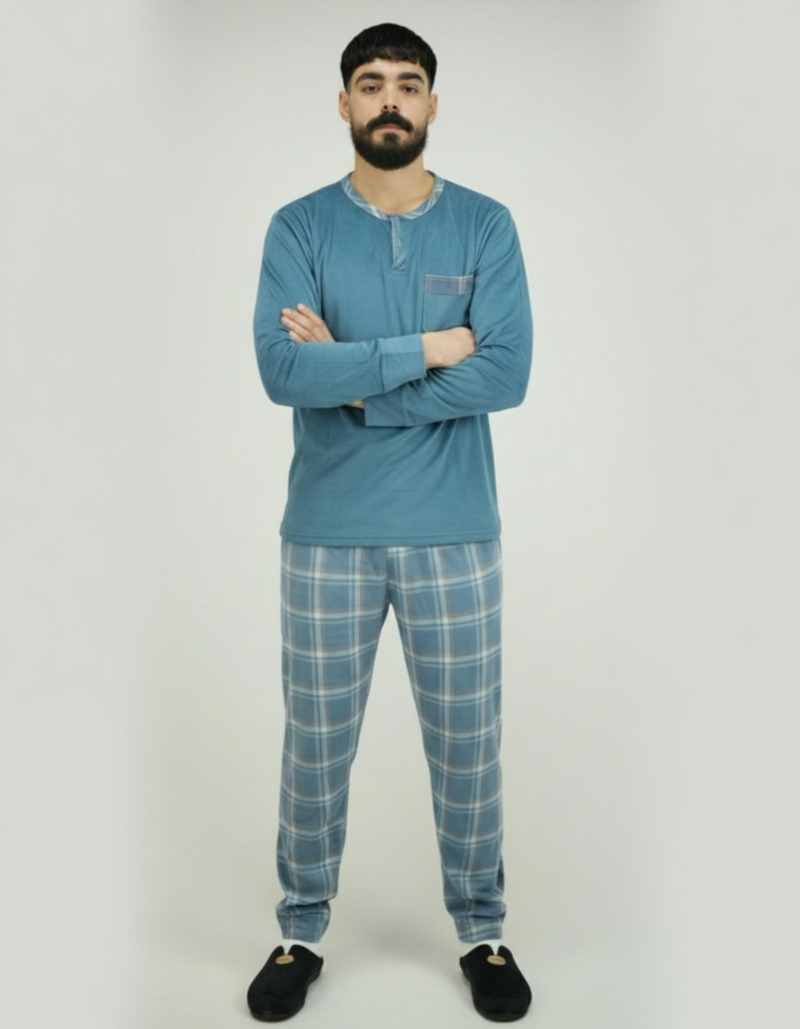 Pyjama Homme Hiver Importé d’Espagne | Chaud & Confort - (KF 36)