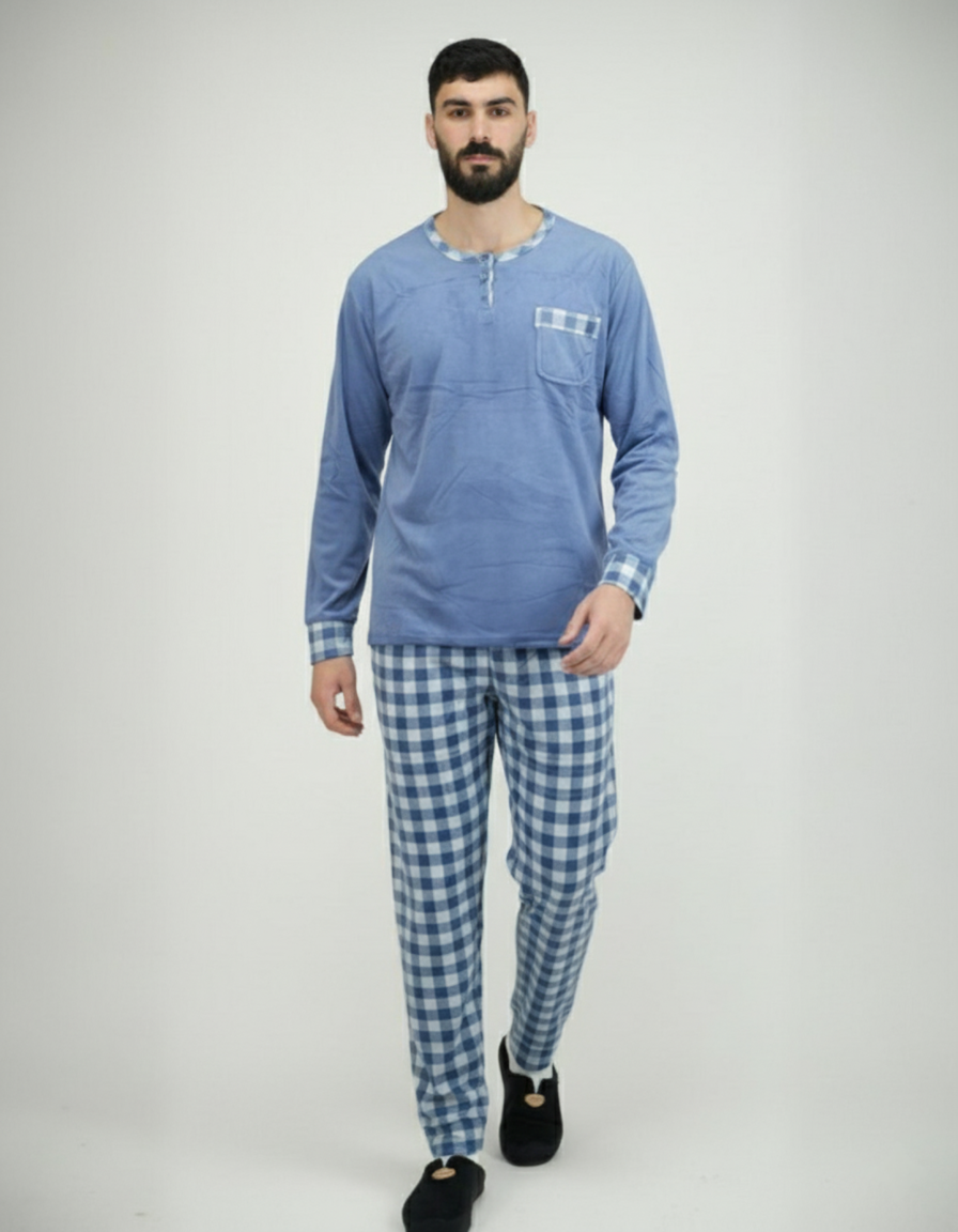 Pyjama Homme Hiver Doux & Chaud – Bombas Espagne - (KF 34)