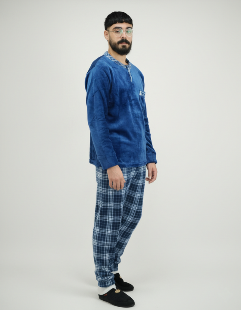 Pyjama Homme Hiver Importé d’Espagne – Confort & Élégance - (KF 46)