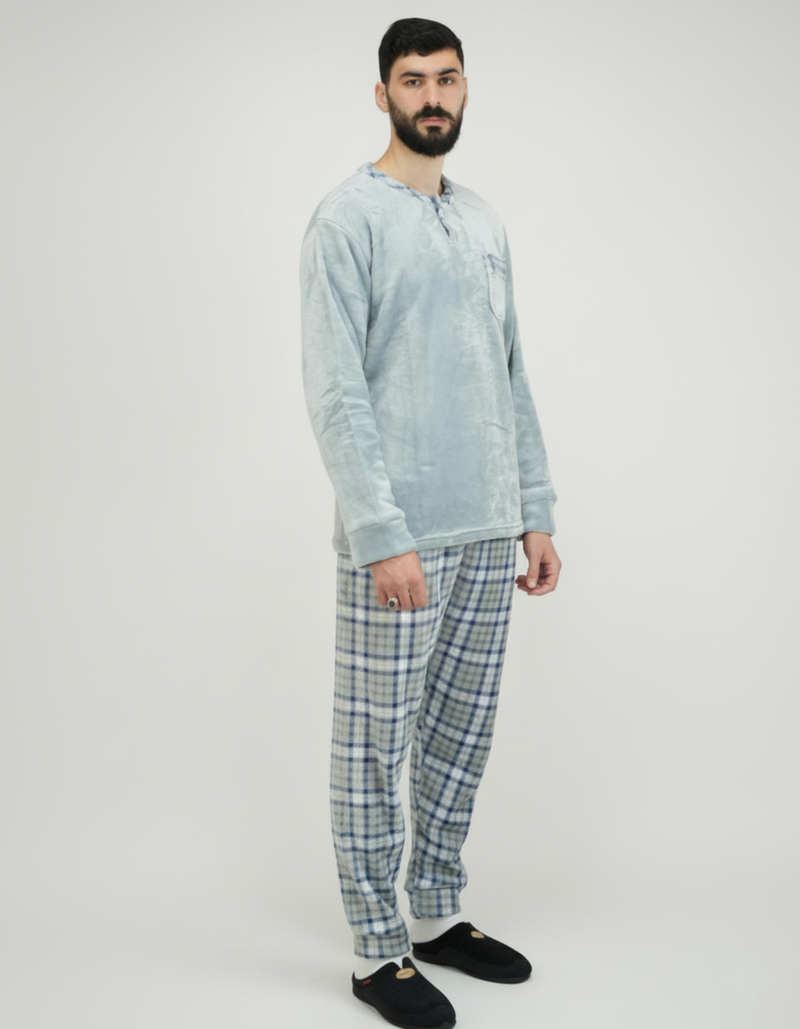 Pyjama Homme Hiver Importé d’Espagne – Confort & Élégance - (KF 46)