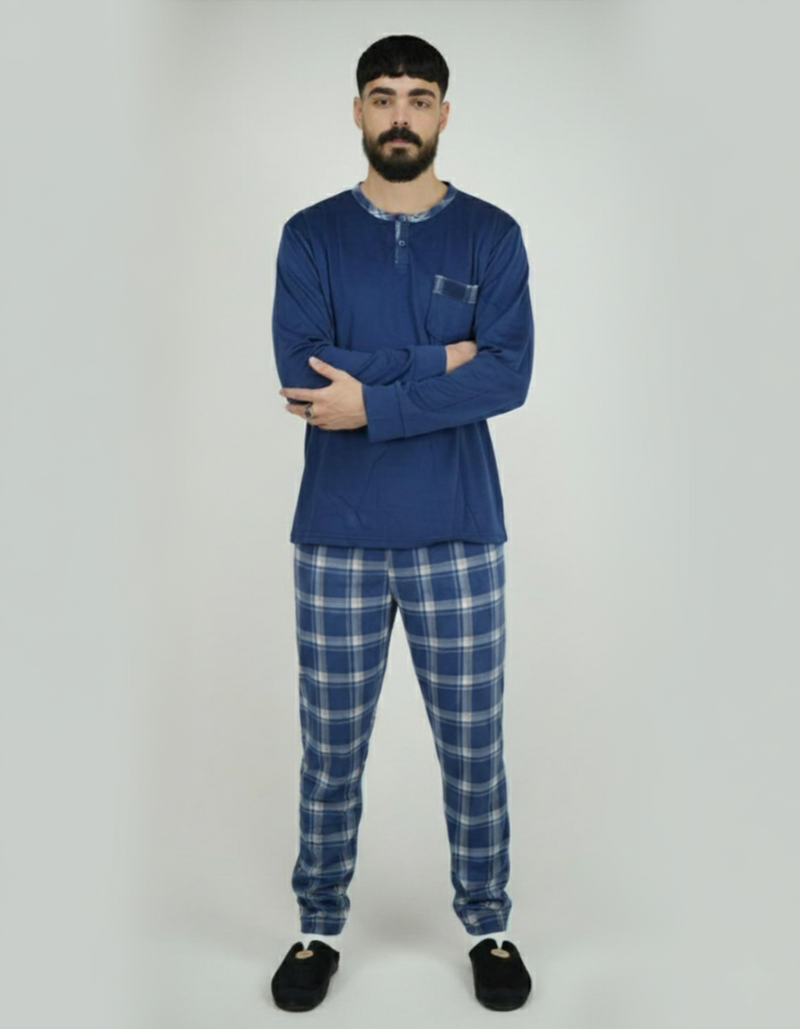 Pyjama Homme Hiver Importé d’Espagne | Chaud & Confort - (KF 36)