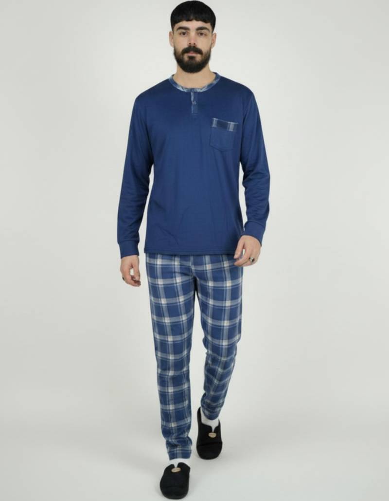 Pyjama Homme Hiver Importé d’Espagne | Chaud & Confort - (KF 36)