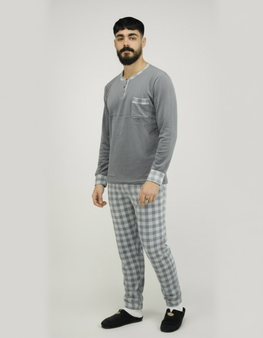 Pyjama Homme Hiver Doux & Chaud – Bombas Espagne - (KF 34)