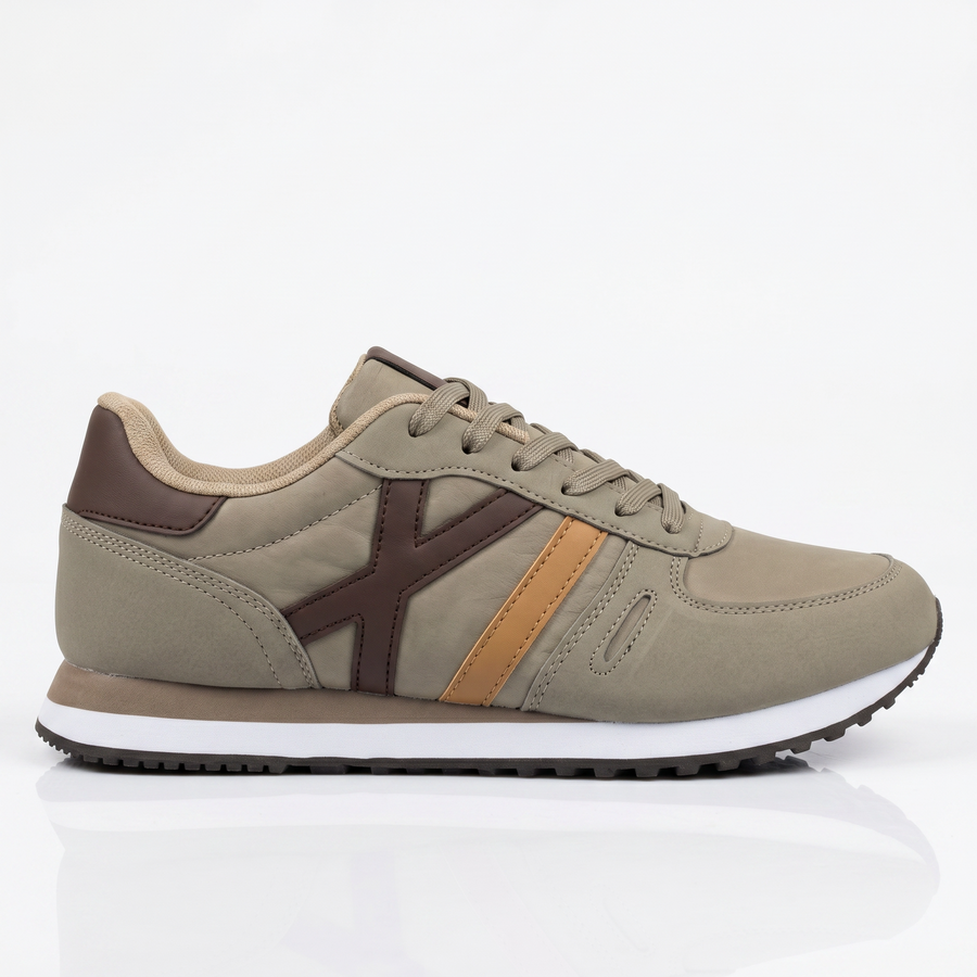 Baskets Homme Sport Chic – Importées d’Espagne 🇪🇸 – Taupe & Marron
