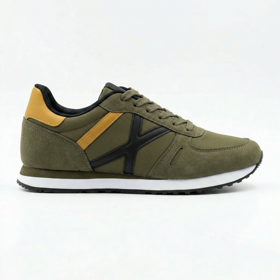 Baskets Homme Outdoor – Importées d’Espagne 🇪🇸 – Kaki & Noir