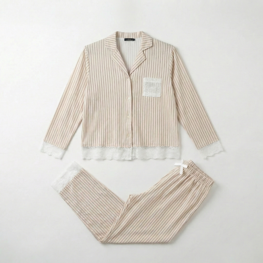 Pyjama TRESS Femme Rayé – Importé d'Espagne 🇪🇸– PG237247 – rose