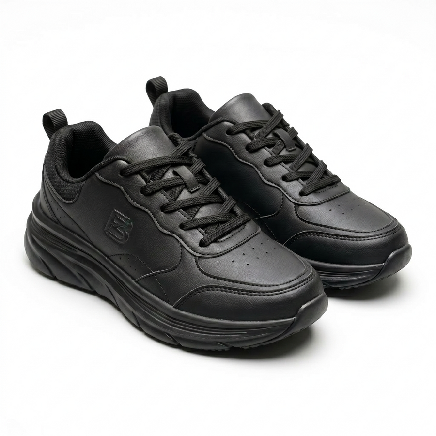 Sneakers Homme Noires Wide Fit “Double Memory” – Importées d’Espagne 🇪🇸