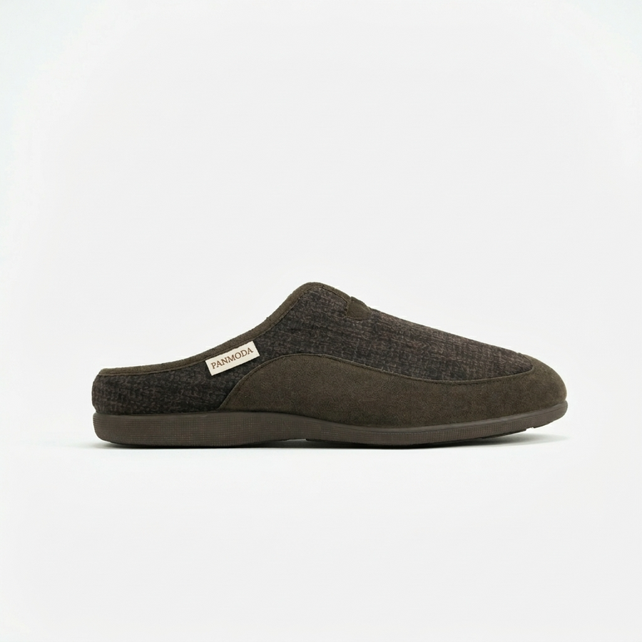 Pantoufles Homme Hiver Marron Texturé – Importé d’Espagne | PN247581