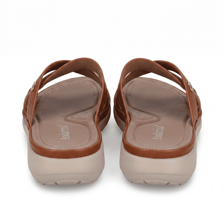 Sandales Femme Andarina – Brides Croisées – Importées d'Espagne 🇪🇸 – Camel