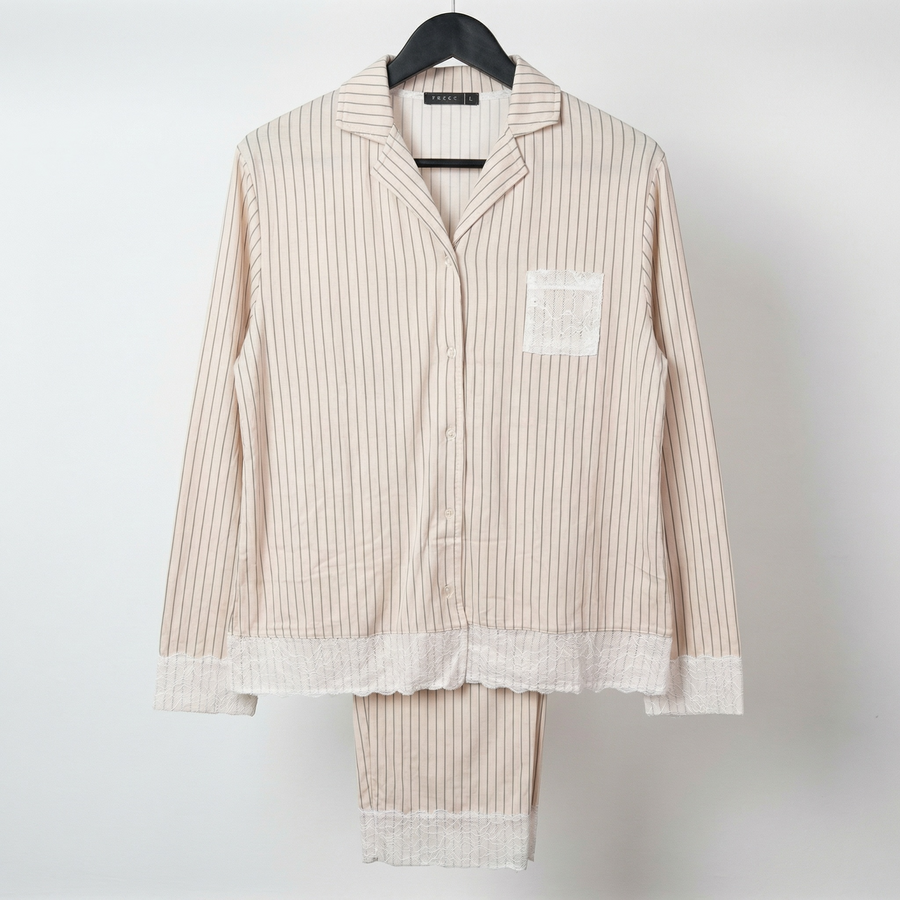 Pyjama TRESS Femme Rayé – Importé d'Espagne 🇪🇸– PG237247 – rose
