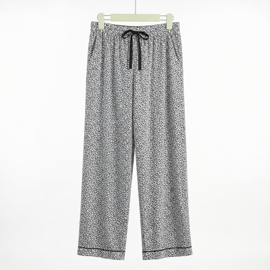 Pyjama Tress Femme Noir & Blanc à Motif – Importé d’Espagne 🇪🇸