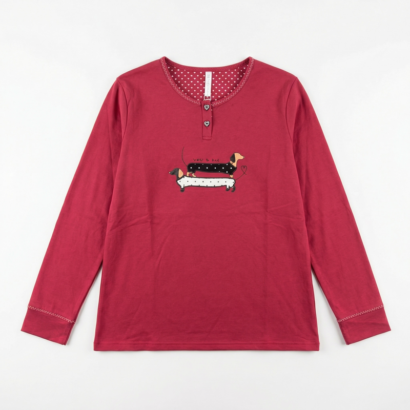 Pyjama Femme Confort Bordeaux – Importé d’Espagne 🇪🇸