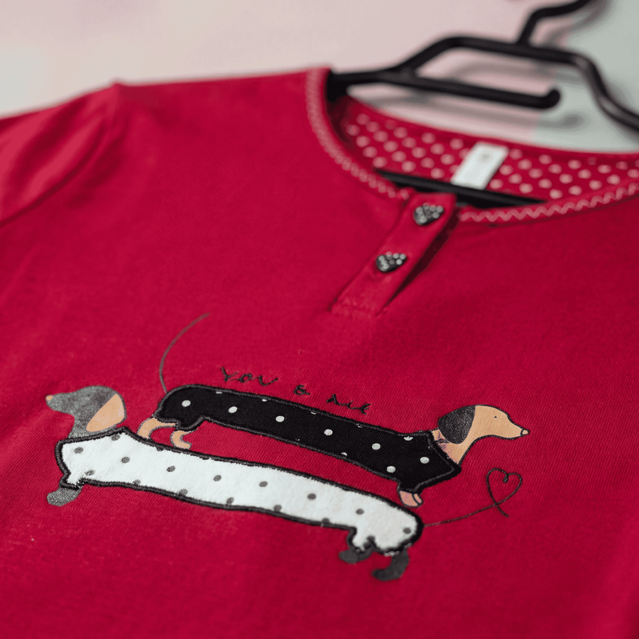 Pyjama Femme Confort Bordeaux – Importé d’Espagne 🇪🇸