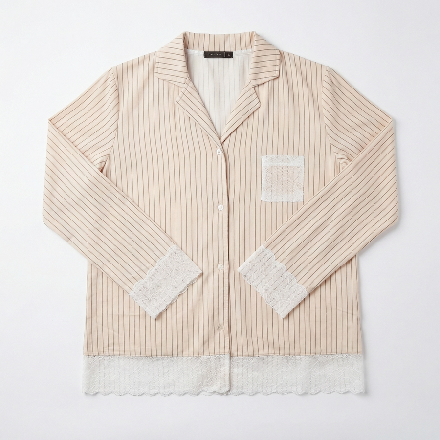 Pyjama TRESS Femme Rayé – Importé d'Espagne 🇪🇸– PG237247 – rose