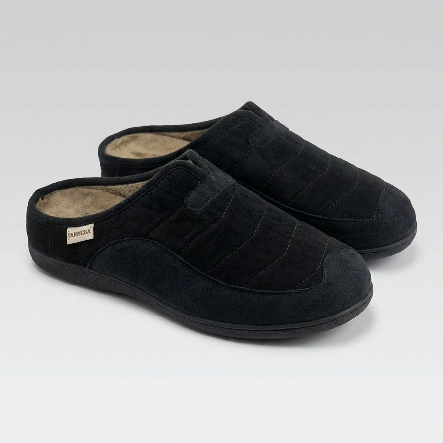 Pantoufles Homme Hiver Confort Noir Matelassé –  Importées d’Espagne - PN247587