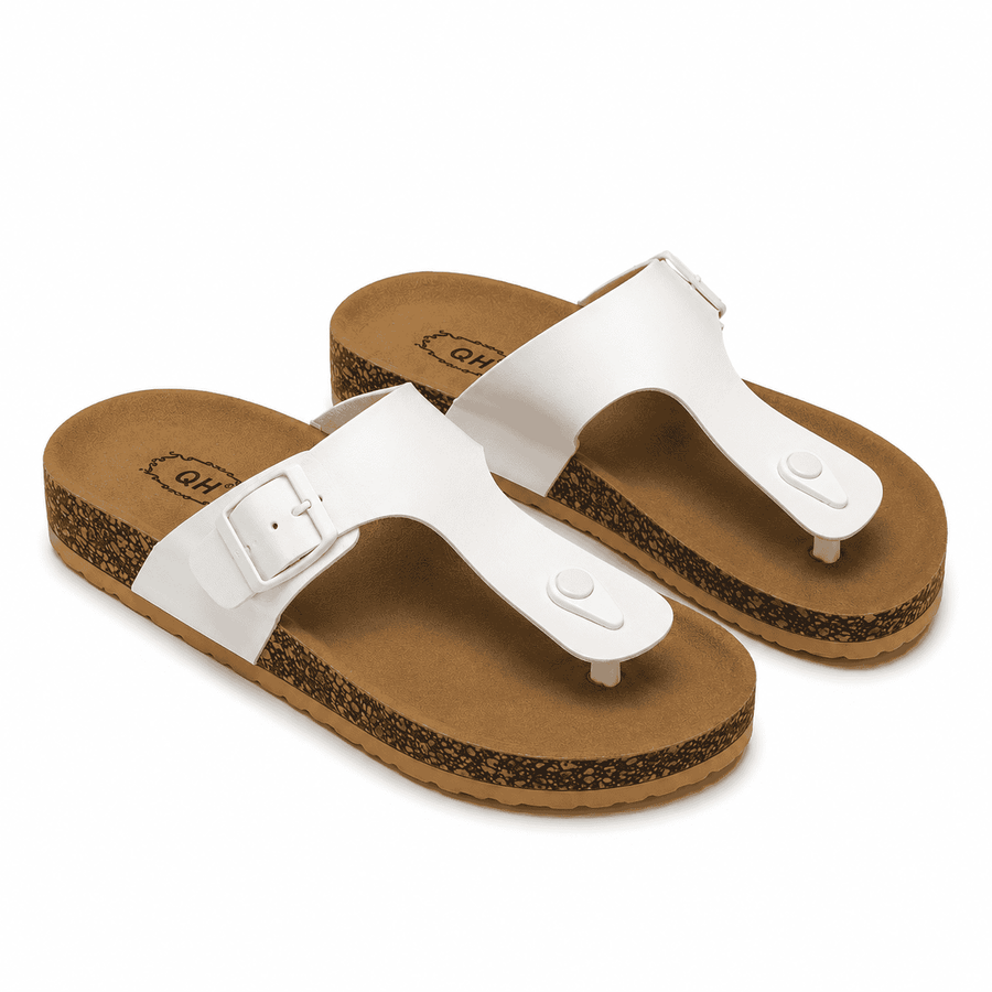 Sandales Femme HQ Confort  – Importées d’Espagne 🇪🇸 - Blanc