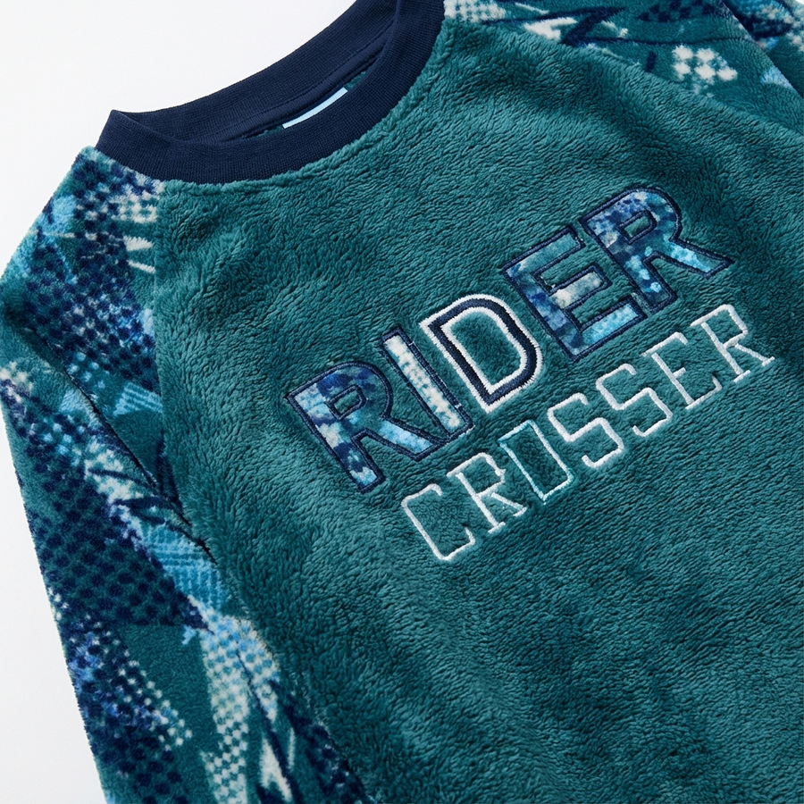 Pyjama Garçon Polaire « RIDER CROSSER » – Fabriqué en Espagne 🇪🇸