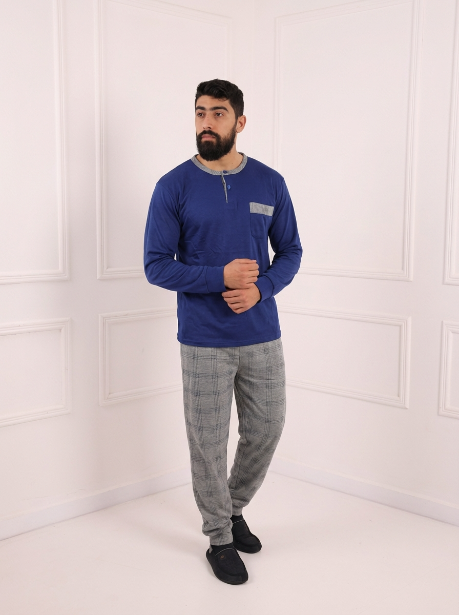 Pyjama homme – Confort & élégance européenne authentique | Bleu Marine (NZR Munda)