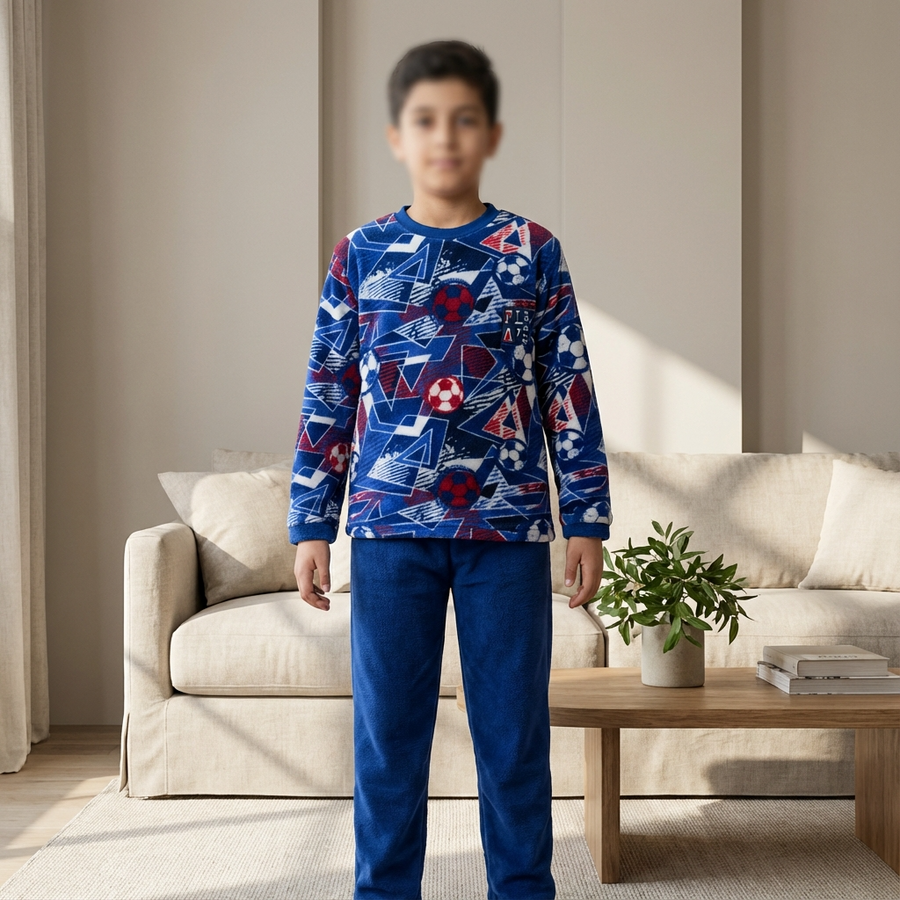 Pyjama garçon polaire “PLAY”  – Fabriqué en Espagne 🇪🇸