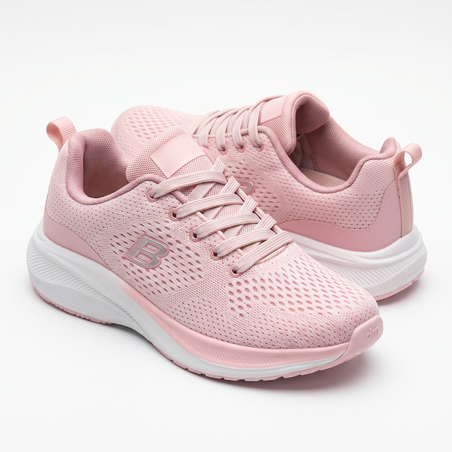 Sneakers Femme Respirantes “Double Memory” – Importées d’Espagne  🇪🇸 – Rose