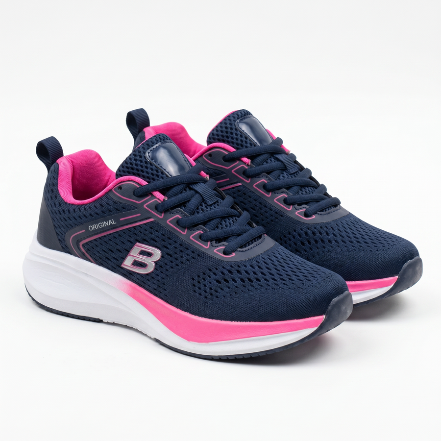 Sneakers Femme Wide Fit “Double Memory” – Importées d’Espagne 🇪🇸 – Bleu Marine