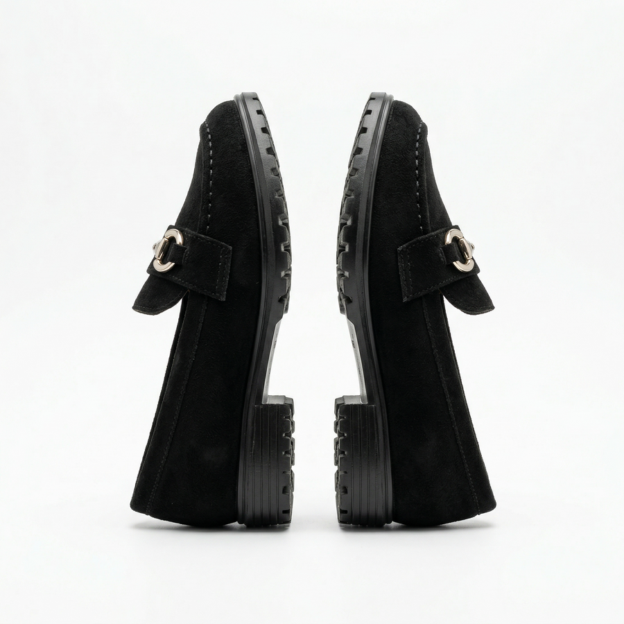 Mocassins femme en velours noirs – Importé d’Espagne 🇪🇸
