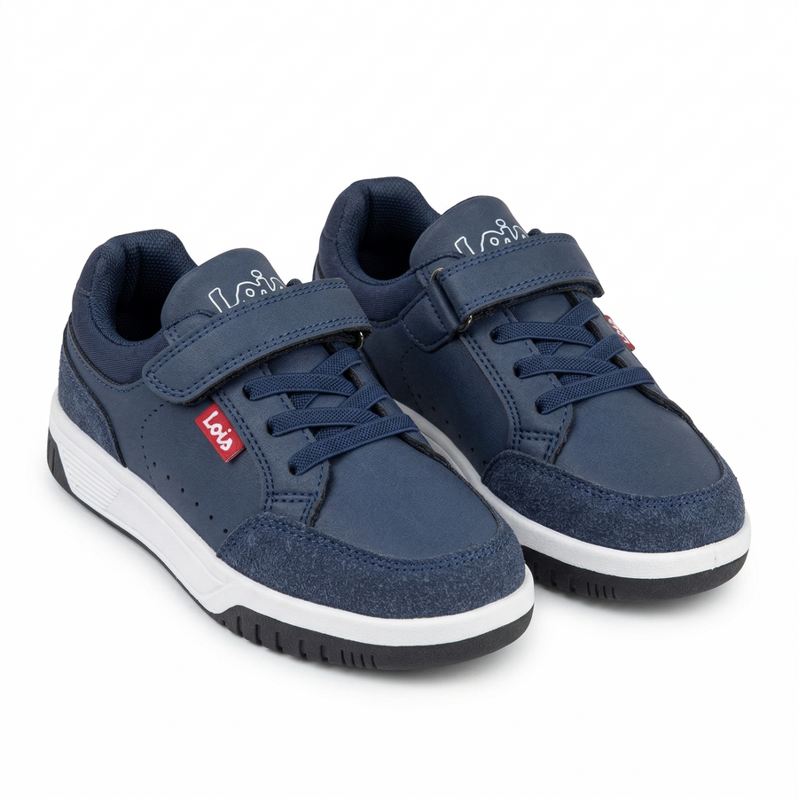 Baskets Garçon Scratch – Suédine – Importées d’Espagne 🇪🇸 – Bleu Marine