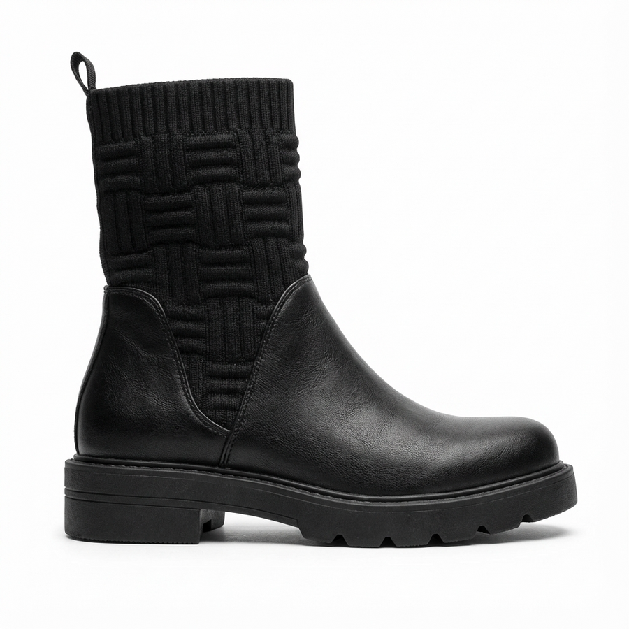 Bottines Noires Fille Stretch – Confort & Style | Importées d’Espagne 🇪🇸