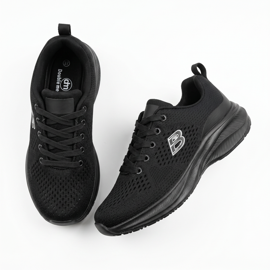 Sneakers Femme Respirantes “Double Memory” – Importées d’Espagne  🇪🇸 – Noir