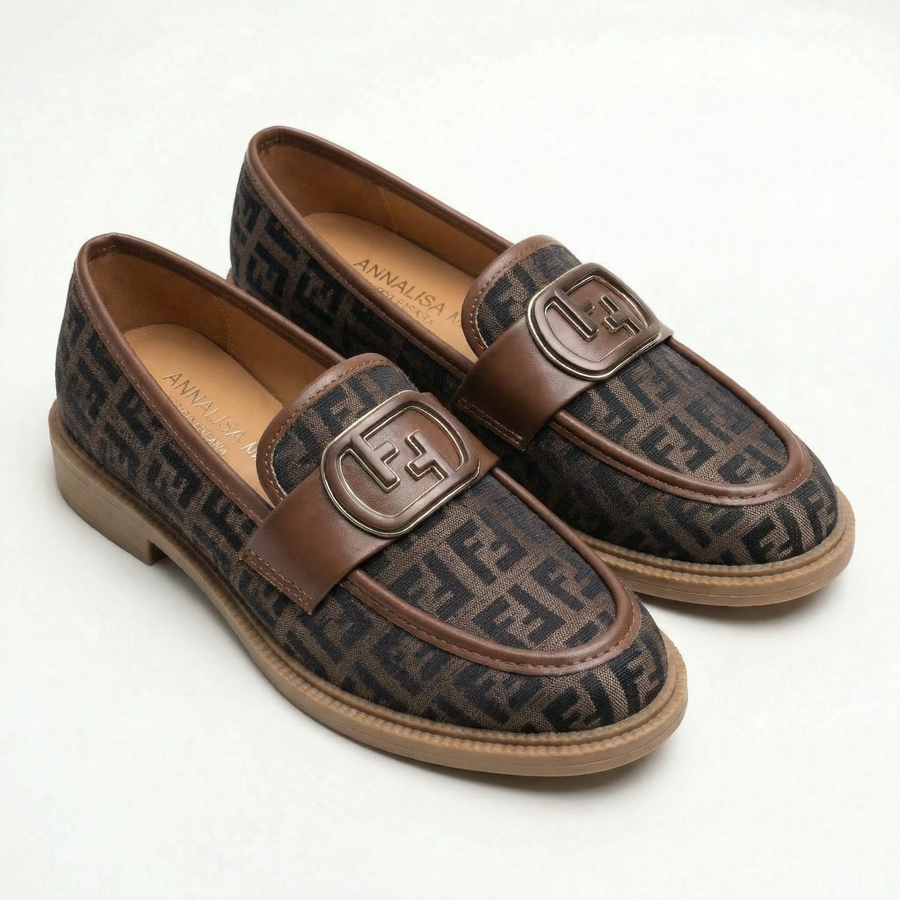 Mocassins Femme  Marron –Fabriqué en Espagne 🇪🇸