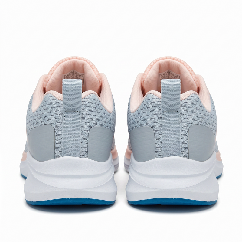Sneakers Femme Gris Clair Wide Fit “Double Memory” – Importées d’Espagne 🇪🇸