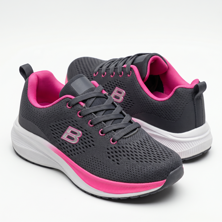 Sneakers Femme Respirantes “Double Memory” – Importées d’Espagne  🇪🇸 – Gris