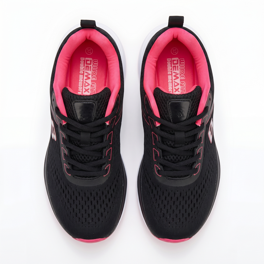 Sneakers Femme Wide Fit “Double Memory” – Importées d’Espagne 🇪🇸 – Noir