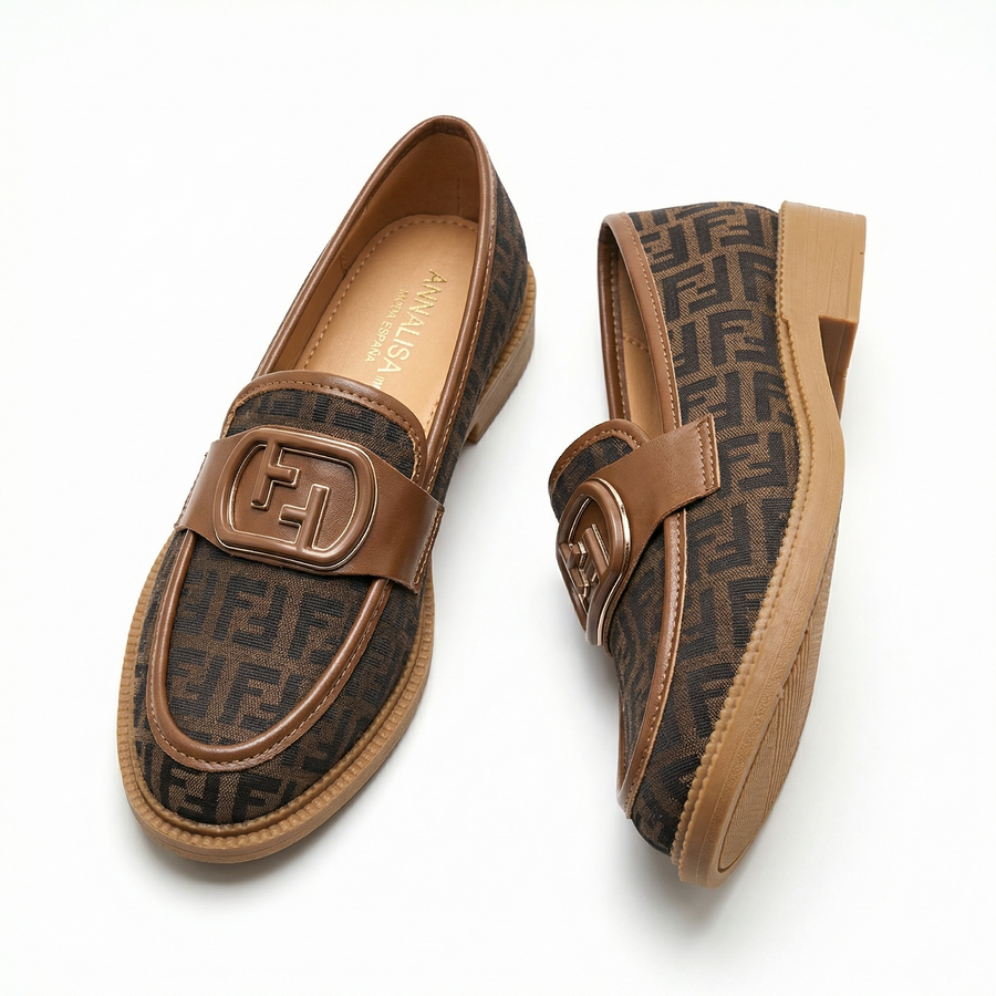 Mocassins Femme  Marron –Fabriqué en Espagne 🇪🇸